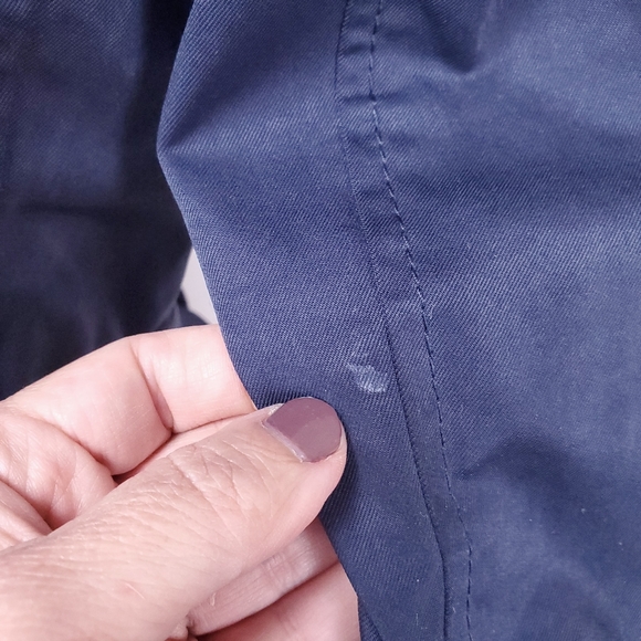 BANANA REPUBLIC classic navy double breasted belted trench coat - Picture 8 of 8